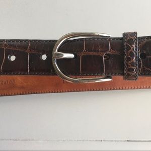 1 “ Ralph Lauren  alligator belt with  “C” buckle